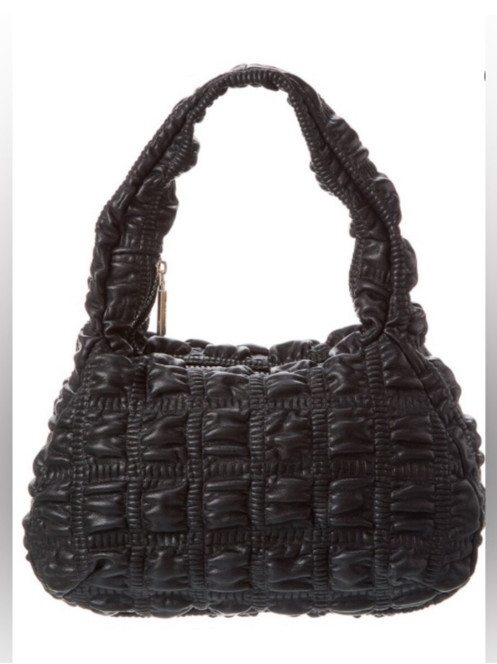 JASON Wu Fay Bubble Baguette Shoulder Bag Black Vegan Leather Purse New With Tag